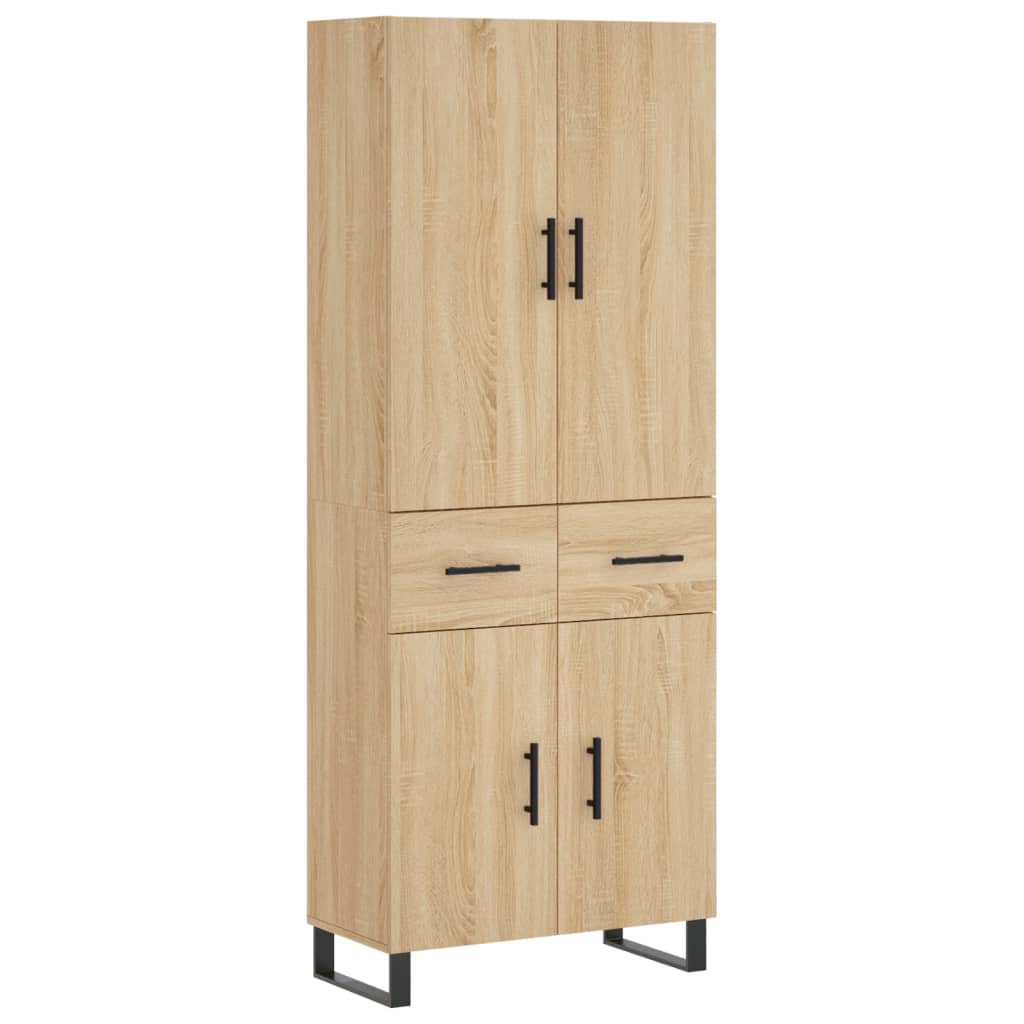 Highboard Sonoma Oak 69.5x34x180 cm Engineered Wood